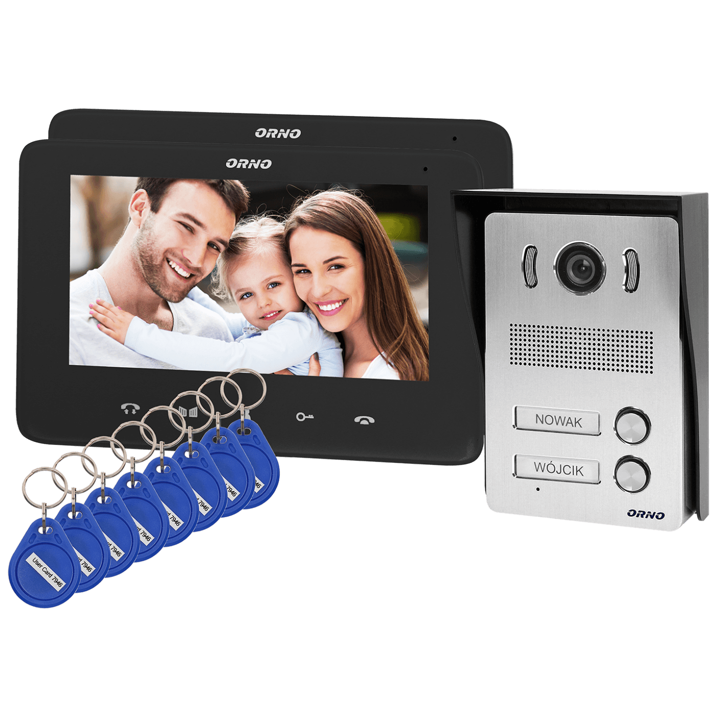 Orno Video Interfon set sa 7" monitorom i RFID čitačem