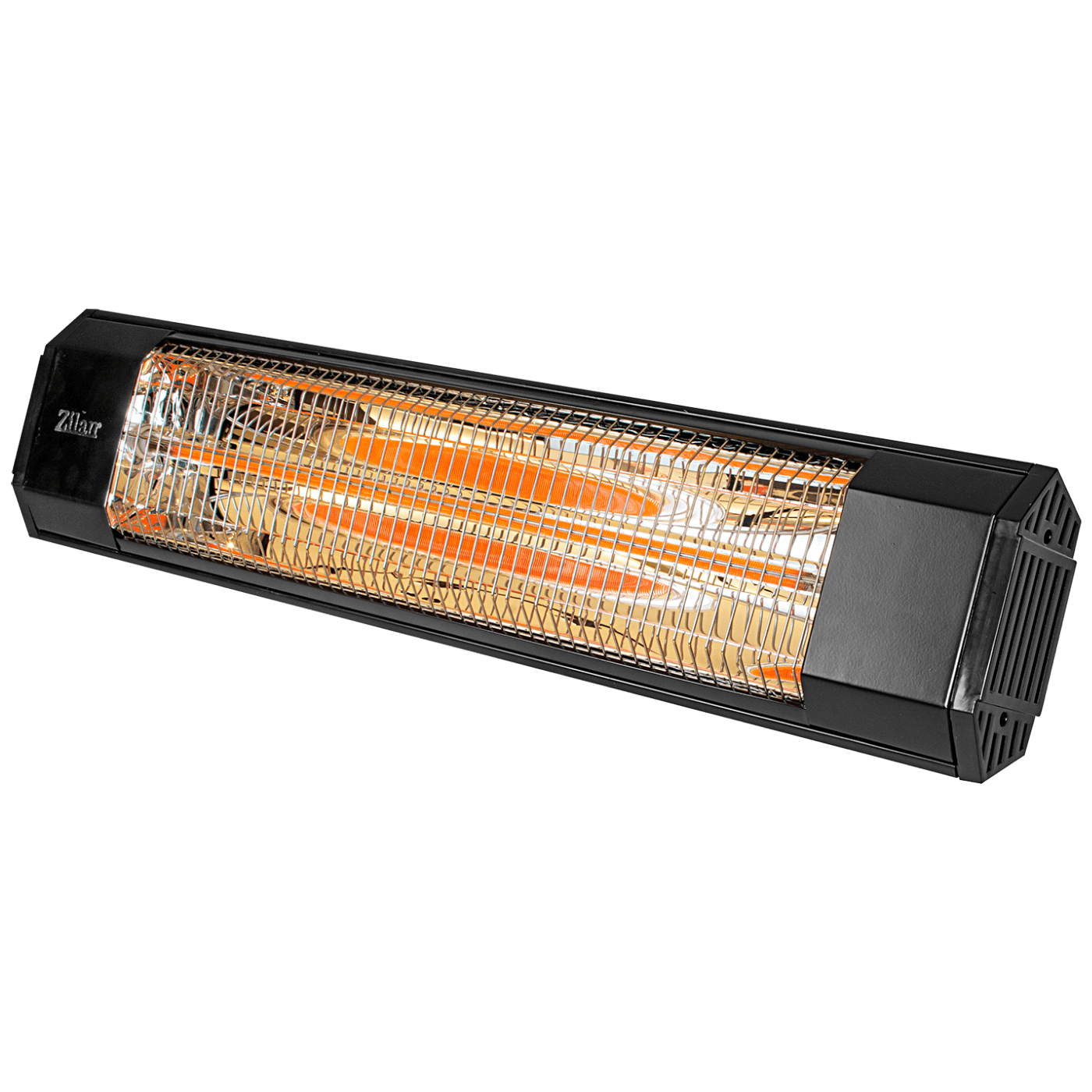 Zilan halogena grijalica 1800W sa metalnim kućištem, montirana na zid.