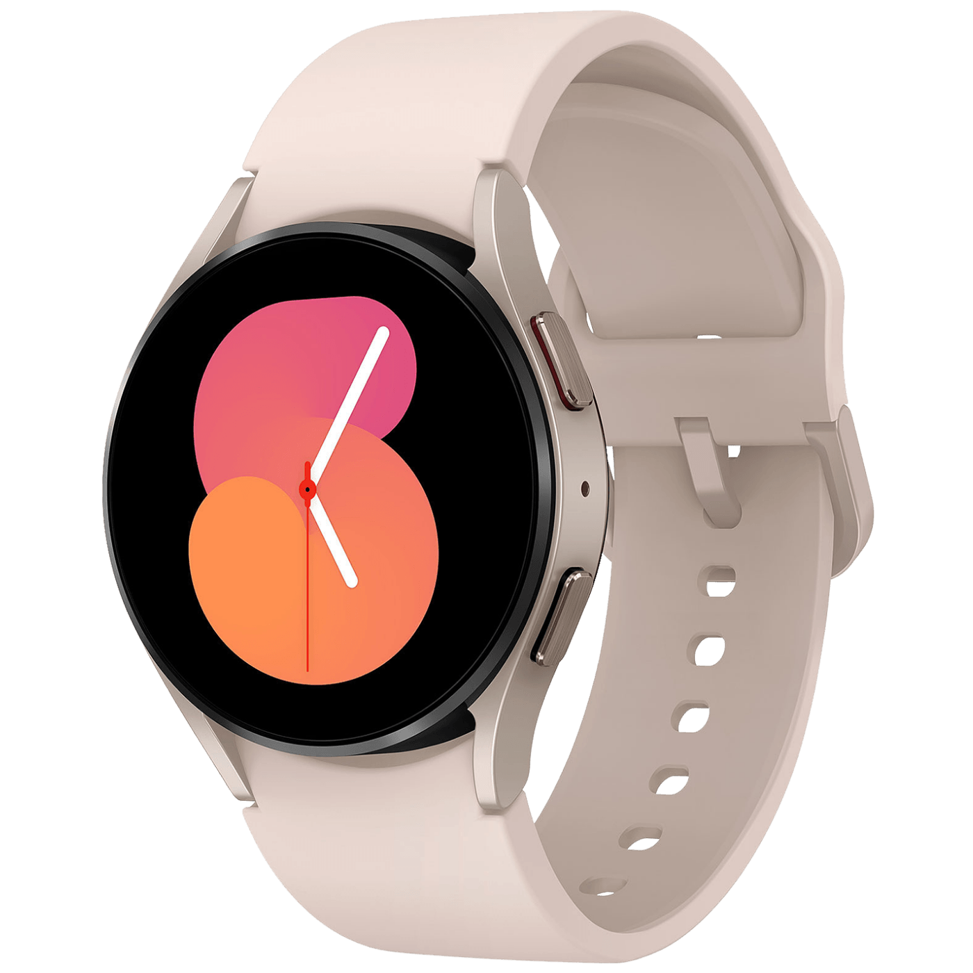 Samsung Watch 5 40mm Rose Gold pametni sat sa ružičasto-zlatnim kućištem i crnim kaišem