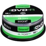 Intenso DVD-R 4.7GB pakovanje od 25 komada u Cake Box-u