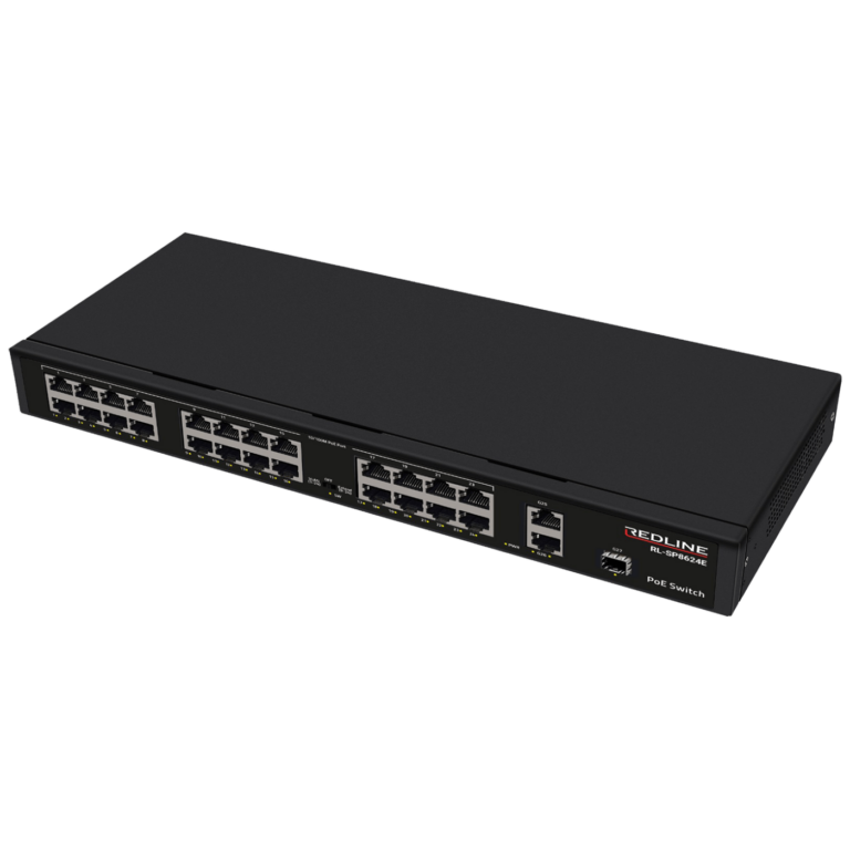 REDLINE PoE mrežni switch RL-S8624E sa 24 porta i SFP uplinkom