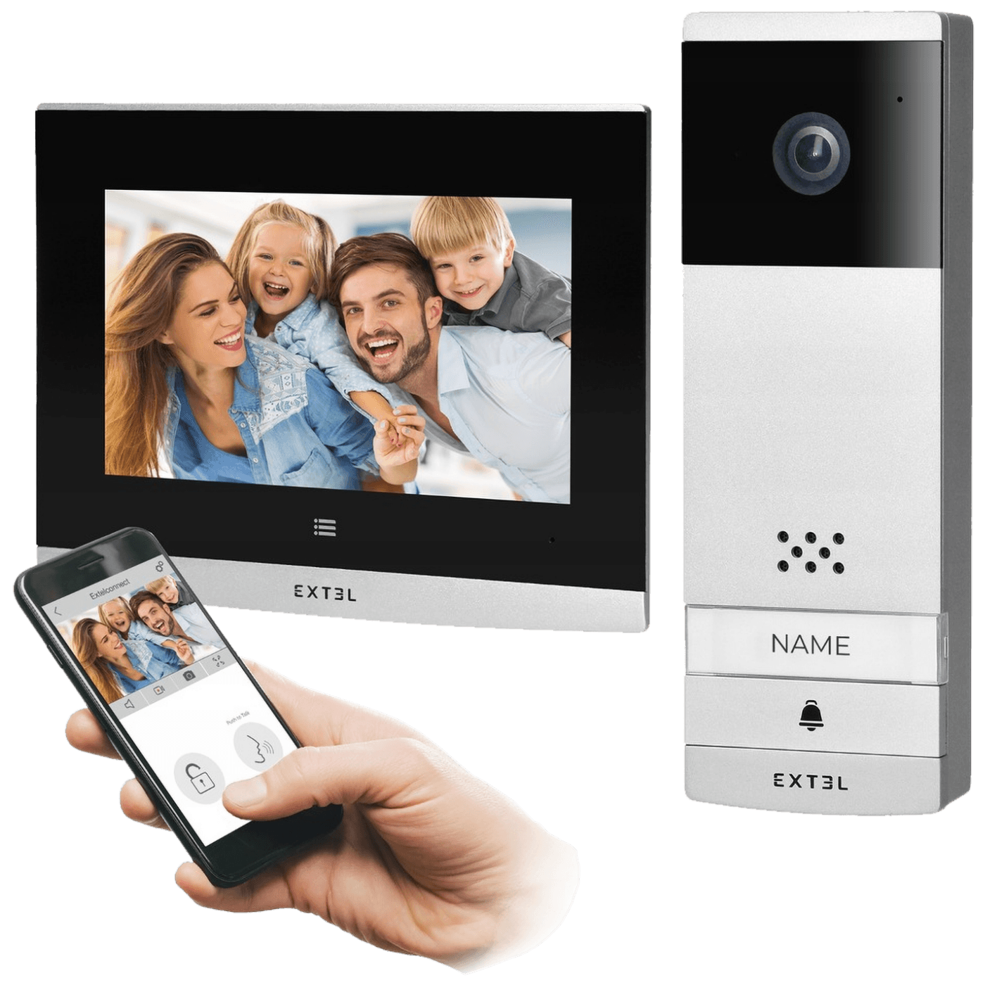 Extel bežični video interfon 7" sa ekranom i vanjskom jedinicom