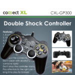 Crni Connect XL Gamepad za PC sa vibracijom i 14 tipki