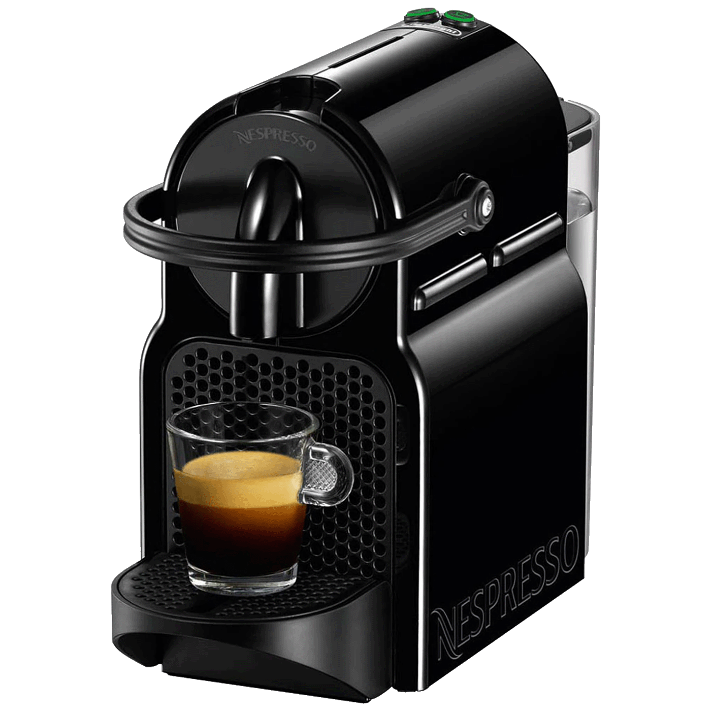 DeLonghi Nespresso Inissia EN80.B aparat za kafu sa crvenim ergonomskim ručkama