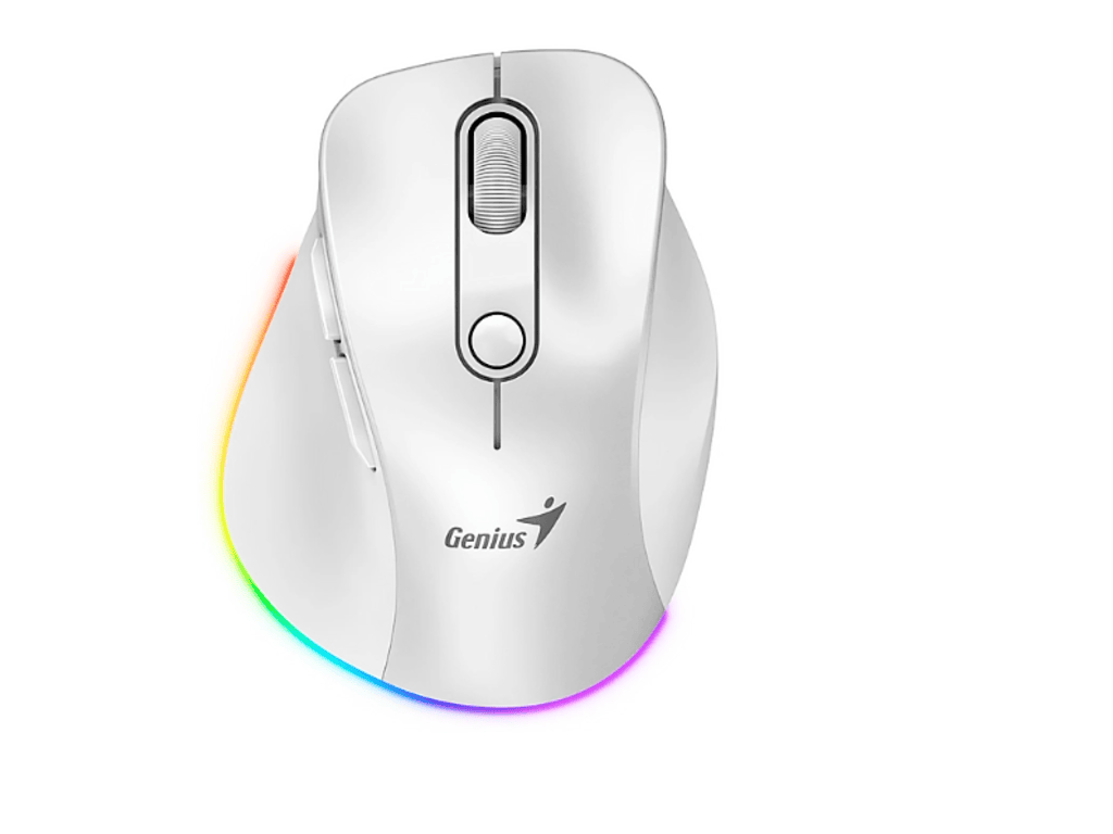 Genius Ergo 9000S Pro Pearl White wireless miš sa ergonomskim dizajnom