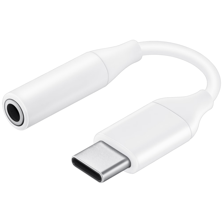 Samsung USB-C na 3.5 mm adapter za slušalice, beli, sa oznakom modela EE-UC10JUWEGWW