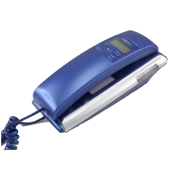 ConCorde 550CID analogni žičani telefon u plavoj boji sa LCD zaslonom i Caller ID funkcijom