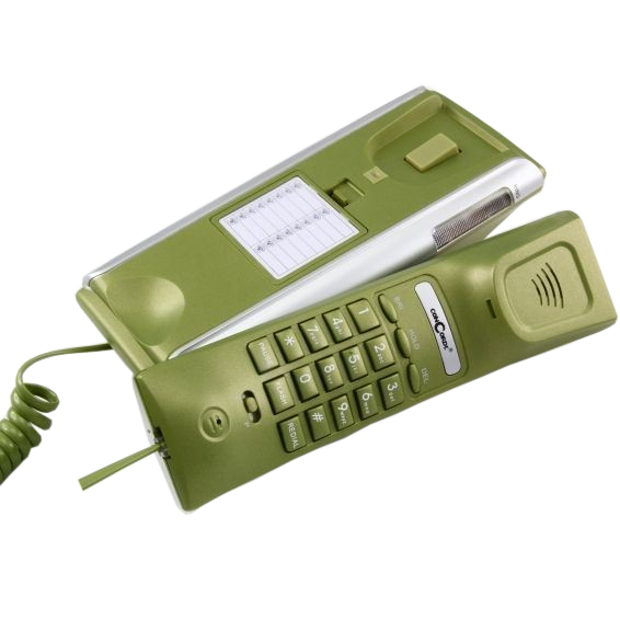 ConCorde 550CID Lime Green analogni žičani telefon sa zelenim kućištem i LCD zaslonom