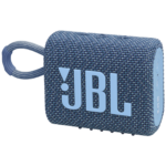 Plavi JBL Go 3 Eco bežični Bluetooth zvučnik sa omčom, vodootporan i ekološki dizajn