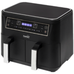 Friteza na vrući zrak sa dvije košare, digitalnim ekranom i crnom bojom