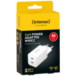 Intenso GaN punjač 40W sa dva USB-C priključka za brzo punjenje