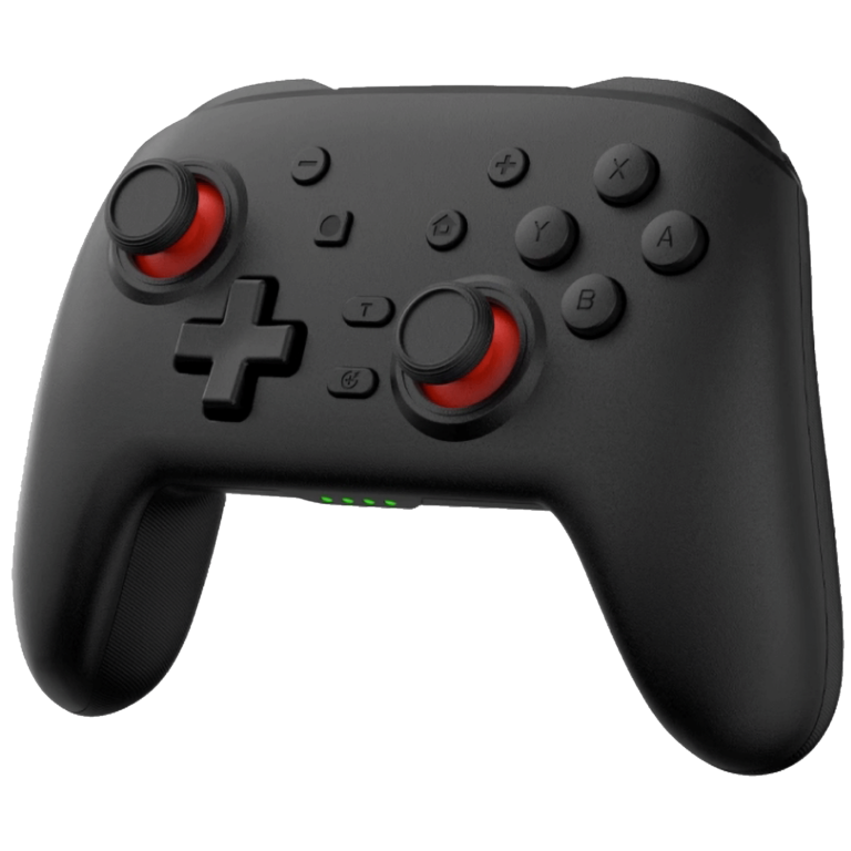 Crni bežični Nintendo Switch kontroler sa Bluetooth vezom i teksturiranim dugmadima