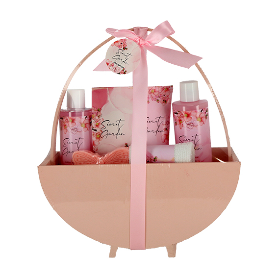 PM Spa Set Secret Garden u elegantnoj kutiji sa gelom, losionom, kupkom, solju, sapunom i peširom