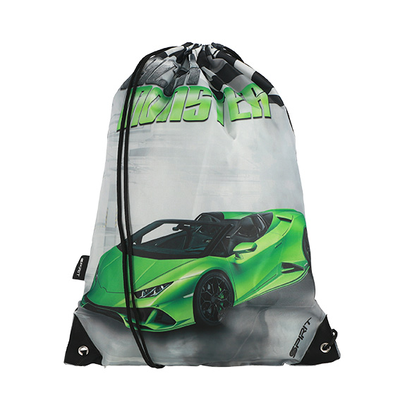 TTS Sport Torba Racer Monster 24 - crna vrećica za patike sa motivom trkačkog čudovišta