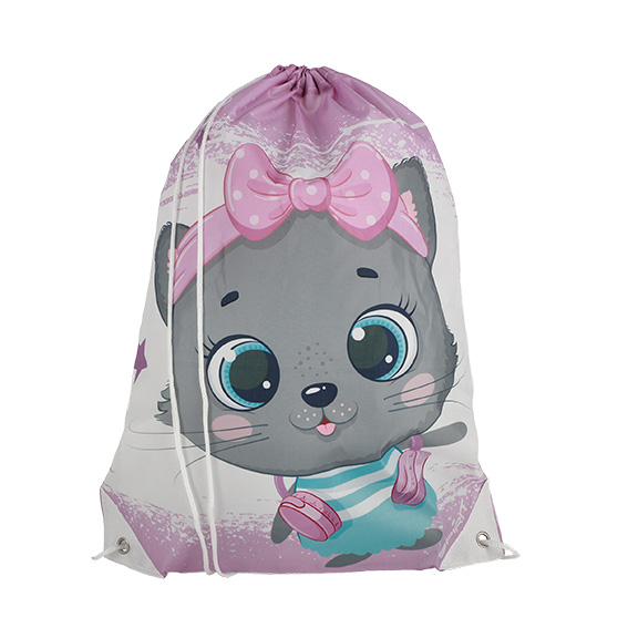 TTS Sport Torba Kitty 24 - crvena vrećica za patike sa motivom mačke