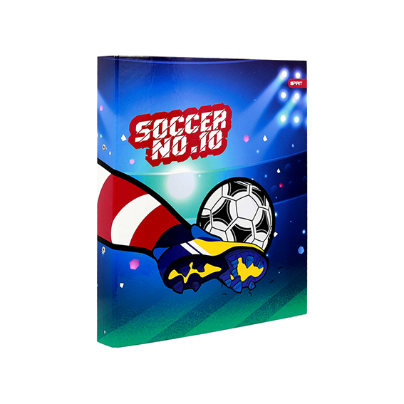 TTS Regist.2-Ring 30mm Soccer - plavi registrator sa dve metalne ringle