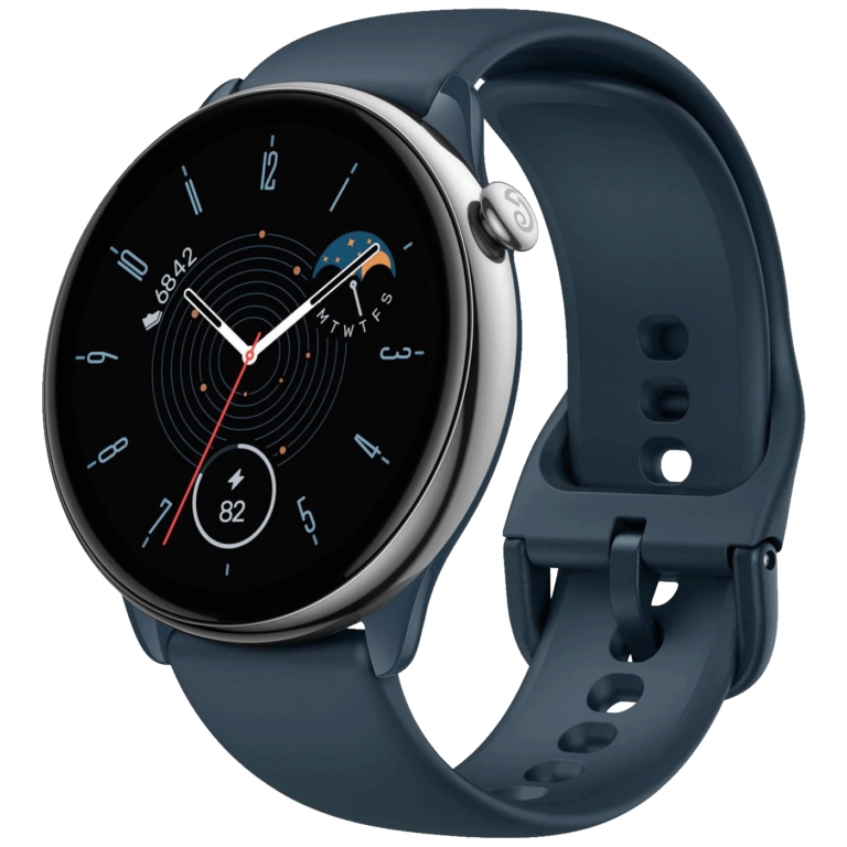 Amazfit GTR Mini pametni sat u plavoj boji sa AMOLED ekranom i silikonskim remenom