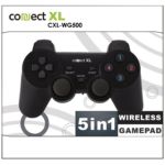 Crni bežični gamepad Connect XL za PC i PlayStation sa ergonomskim rukama i 12 tipki
