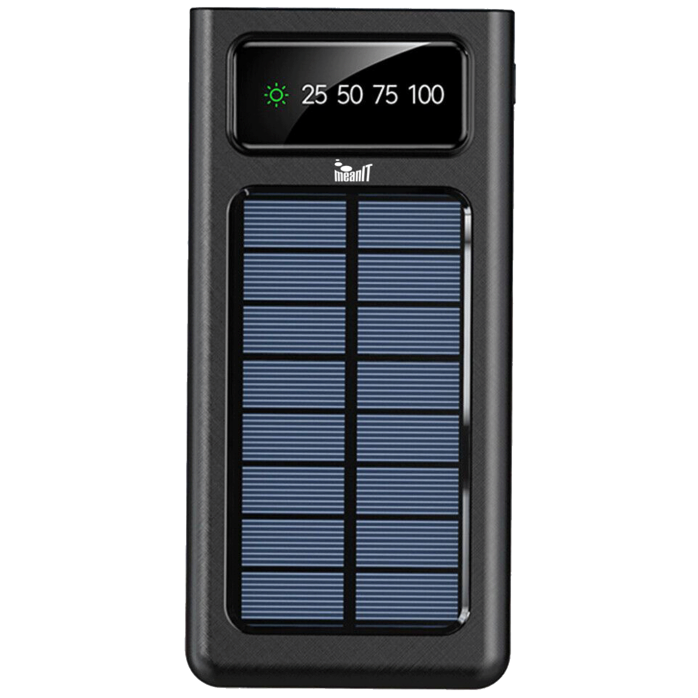 MeanIT solarni prijenosni punjač sa svjetiljkom i integrisanim kabelima za punjenje