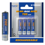 Punjive AAA baterije 700mAh, 4 komada u blister pakovanju, brend home