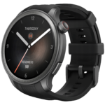 Amazfit Balance Silicon - Midnight pametni sat sa crnim silikonskim remenom i AMOLED ekranom