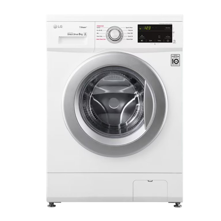 LG mašina za pranje veša F4J3TS4WE sa parom, kapaciteta 8kg