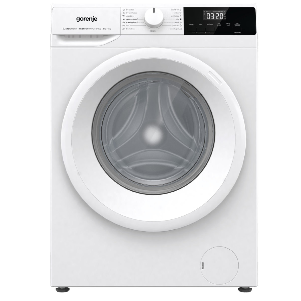 Gorenje mašina za veš i sušilicu W3D2A854ADS, bele boje, sa digitalnim displejem