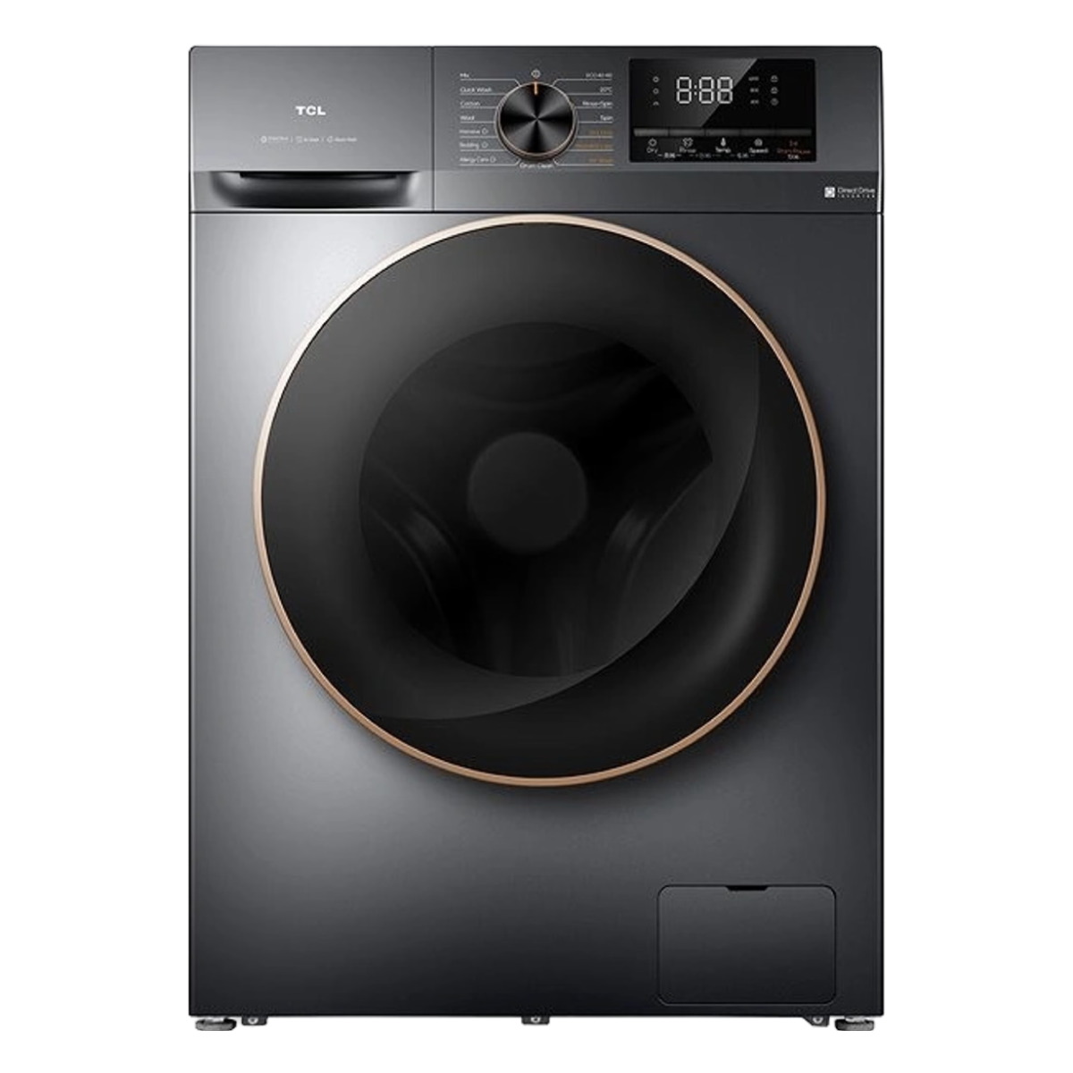 TCL mašina za pranje i sušenje veša, crna, sa displejem i kapacitetom 10/6 kg.