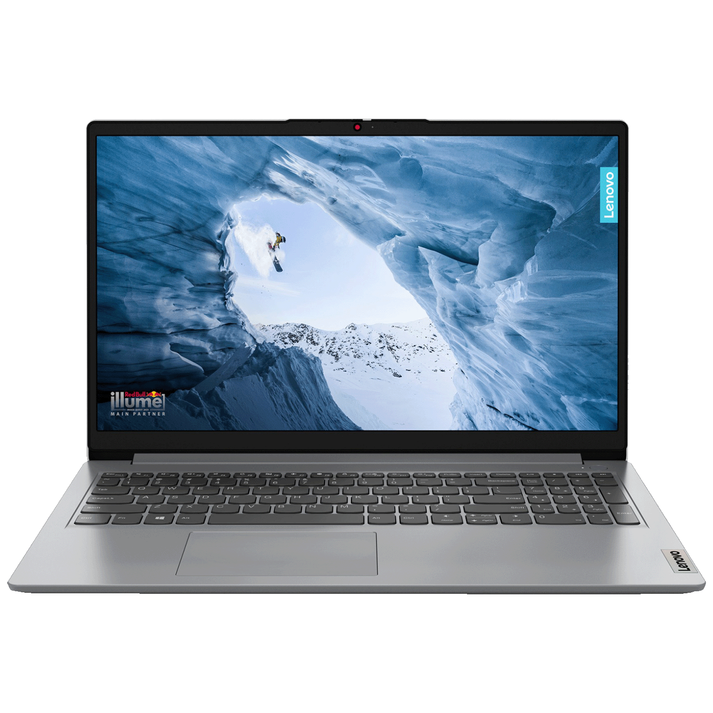 Lenovo IdeaPad 1 laptop sa 15,6" ekranom, srebrne boje, prikazan na radnom stolu