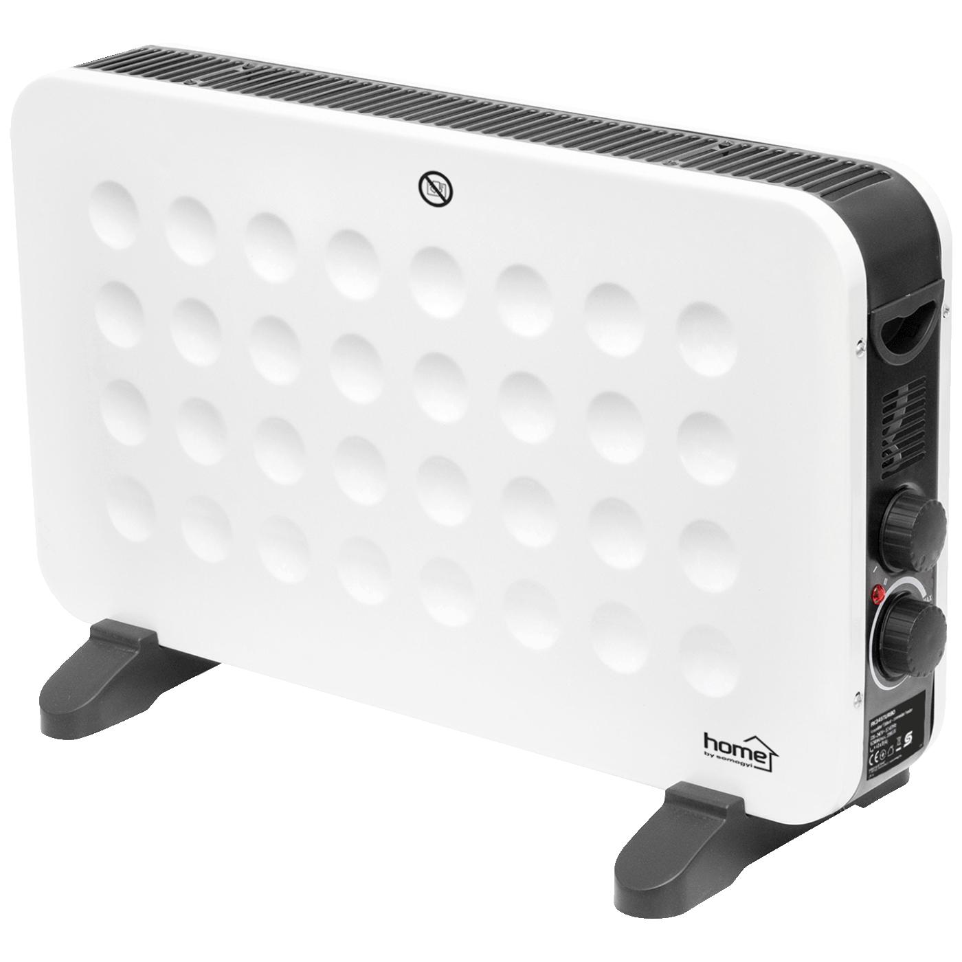 Home FK345TURBO panelna grijalica sa ventilatorom, bela boja, sa ručkama za nošenje