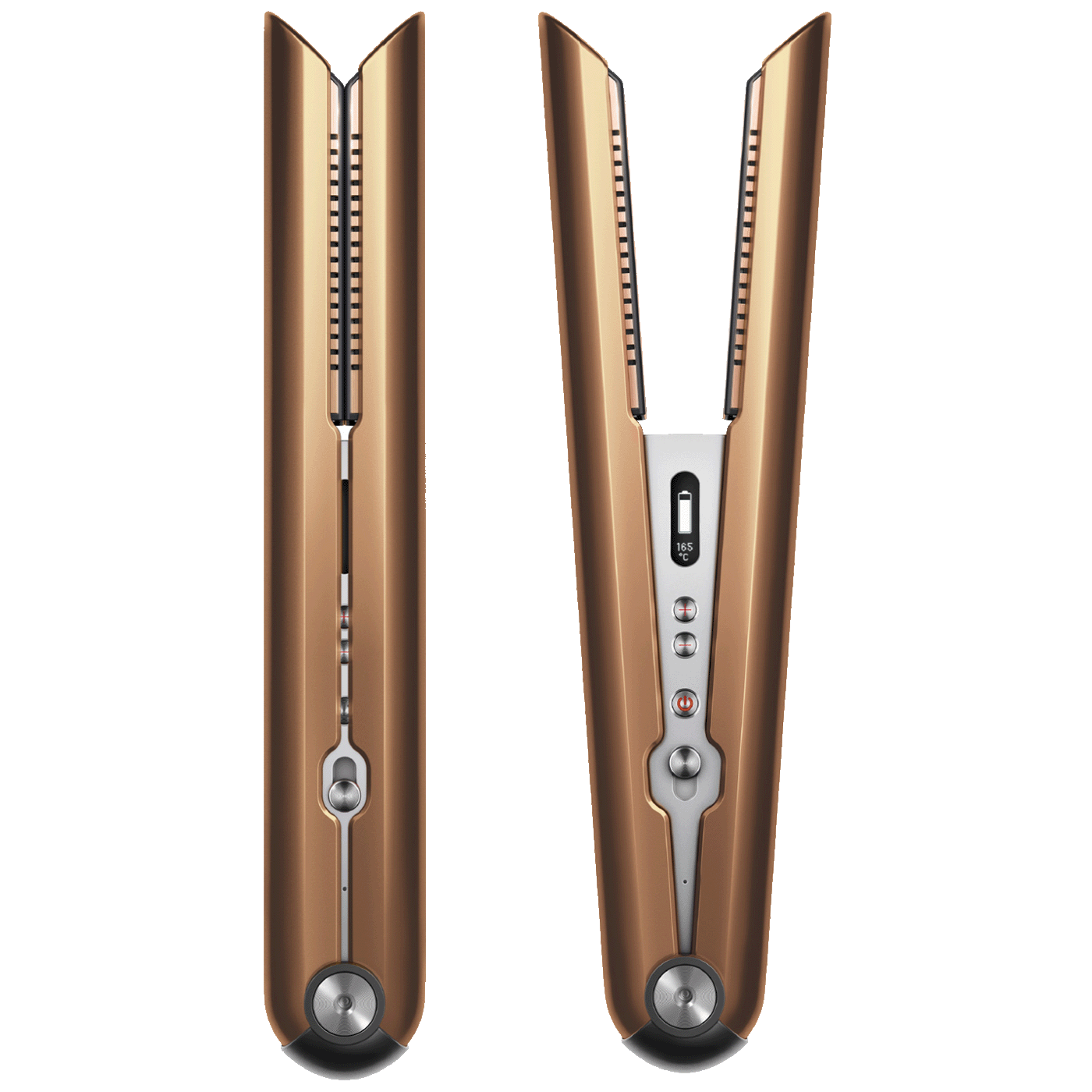 Dyson Corrale pegla za kosu u bojama Bright Copper i Bright Nickel sa OLED ekranom