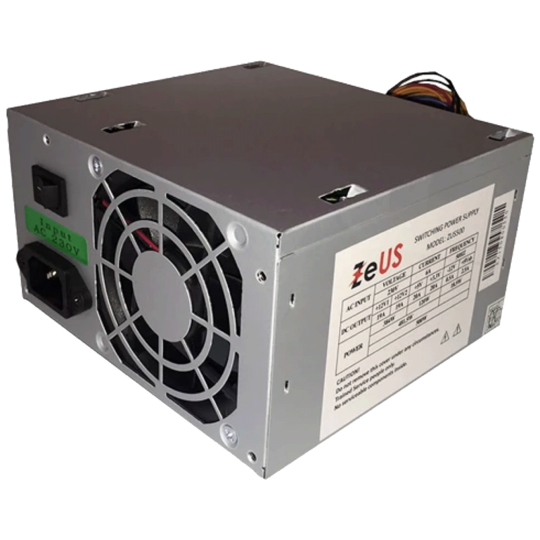 Zeus ZUS-600 PC napajanje 600W sa crnim kučištem i ventilatorom