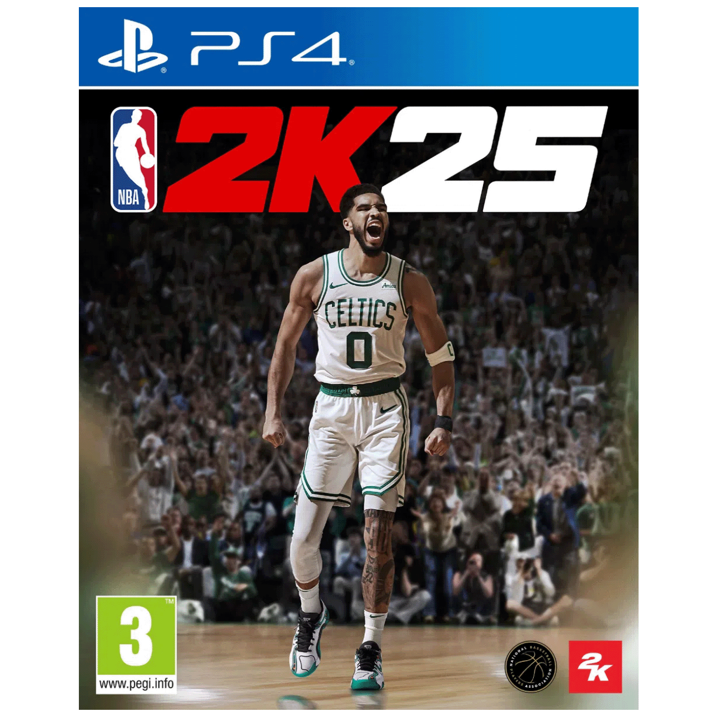 Omot igre NBA 2K25 za PlayStation 4 sa košarkašem u akciji.