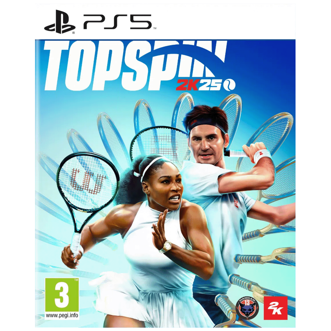 Top Spin 2K25 za PlayStation 5 - naslovnica igre s teniskim igračima
