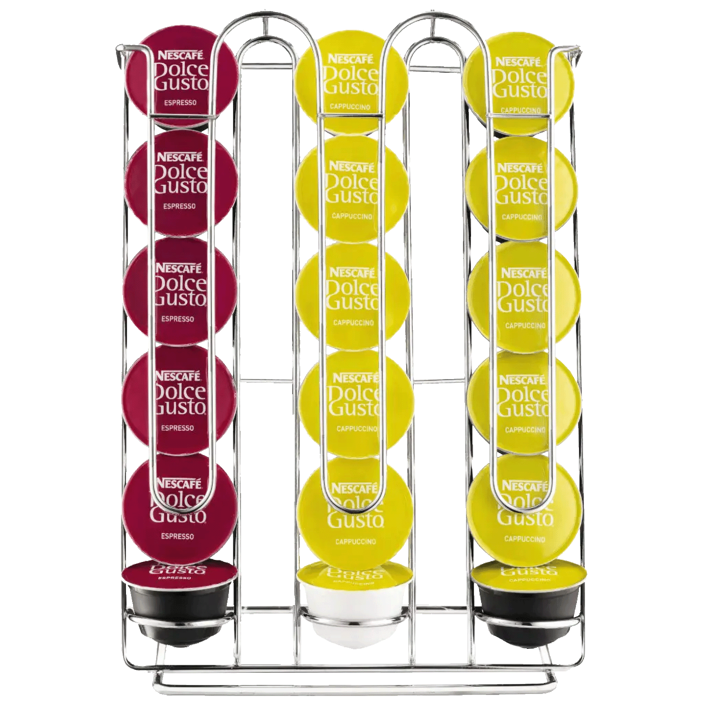Krups držač za Nescafé Dolce Gusto kapsule od nehrđajućeg čelika na kuhinjskom stolu