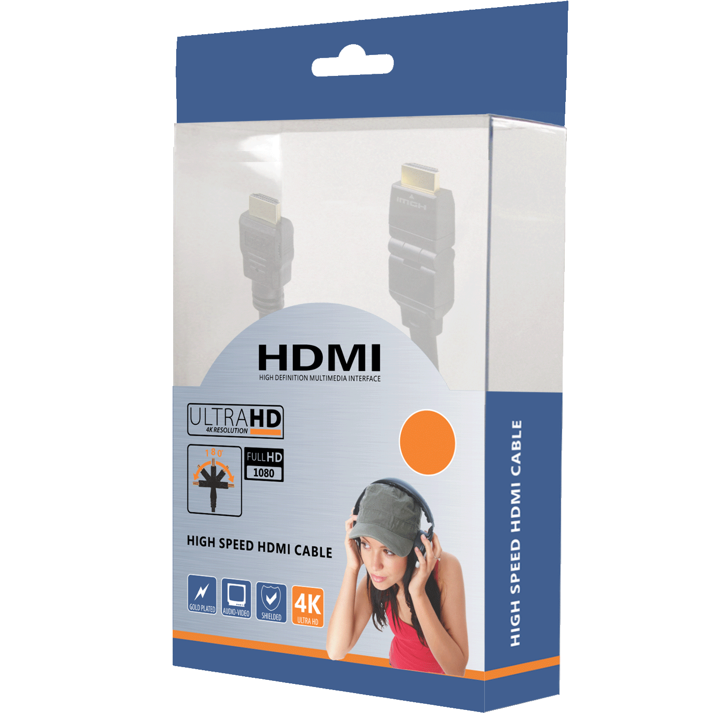 ZED HDMI kabl 3 metra, crne boje, sa oznakama 4K i 3D podrške