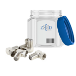 ZED electronic kutni F-konektor za koaksijalni kabl, pakovanje od 50 komada