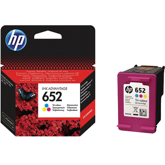HP Tinta 652 (F6V24AE) u bojama - cyan, žuta i magenta