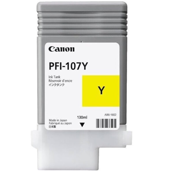 Originalna Canon tinta PFI-107 Y u žutoj boji, pakovanje 130ml