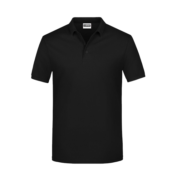 Crna JN Majica POLO Basic M prikazana na modelu
