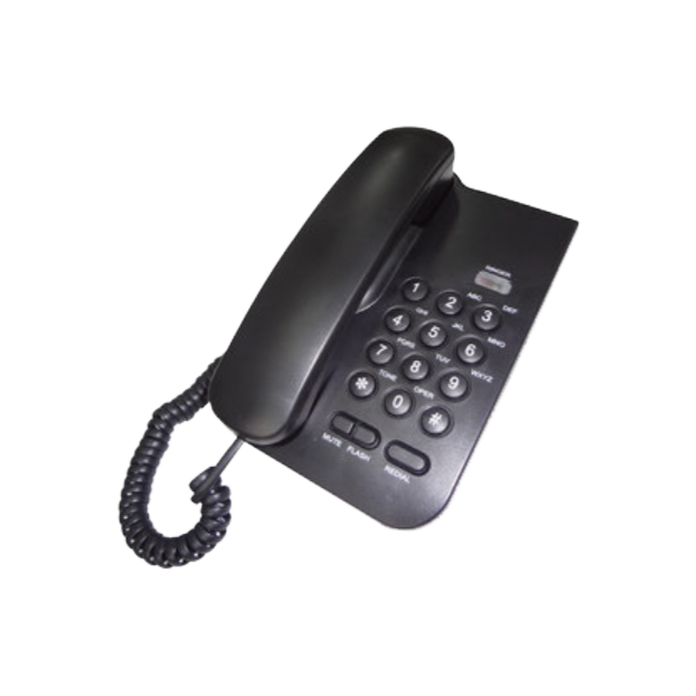 Crni analogni stolni telefon MeanIT ST100 sa tipkama za biranje i podešavanje glasnoće.