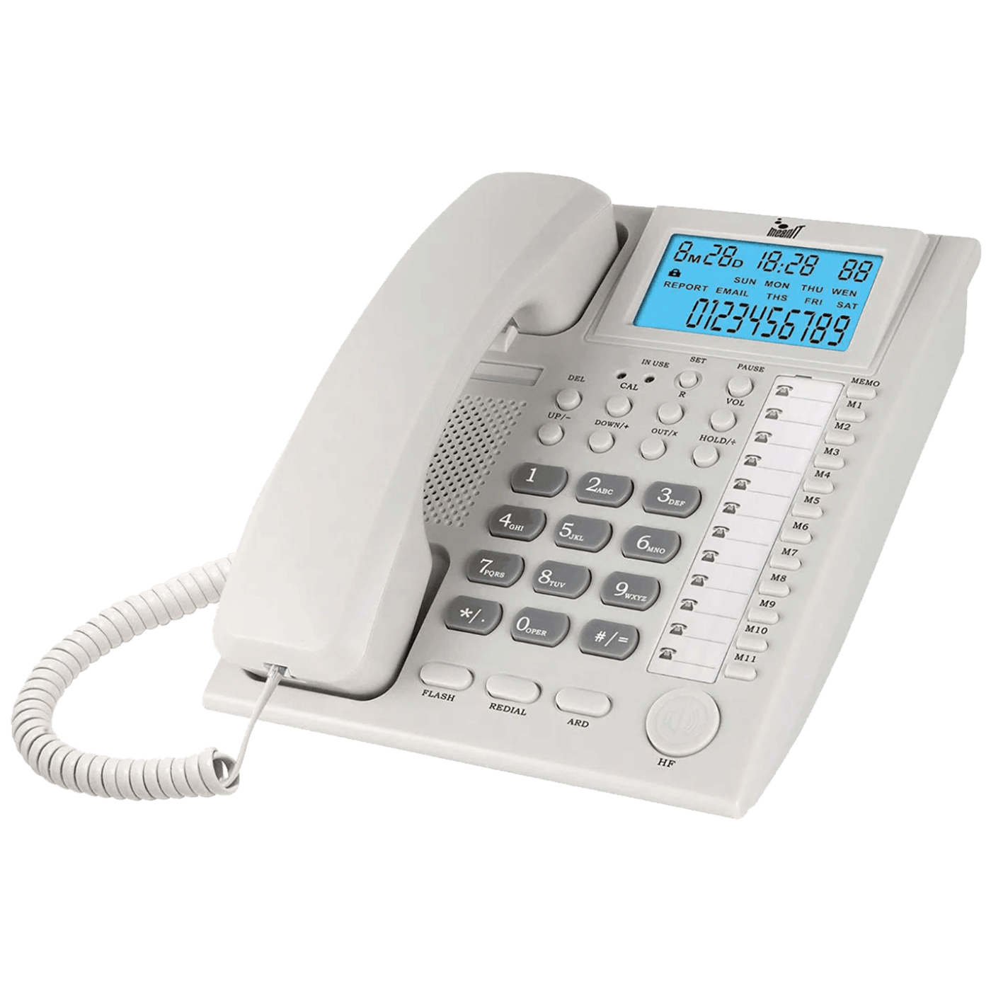 MeanIT ST200 White analogni stolni telefon sa LCD zaslonom