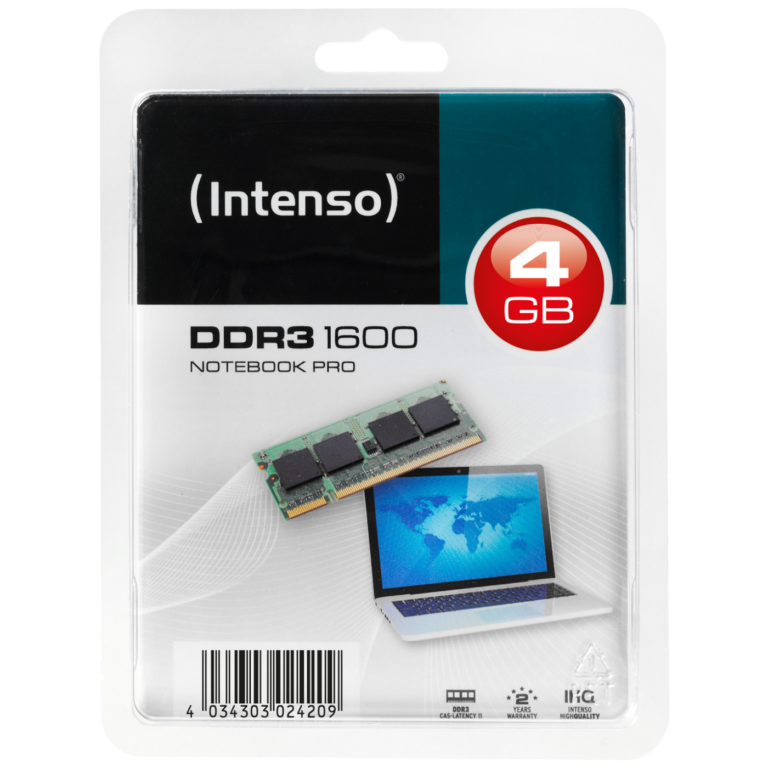 Intenso DDR3 SO-DIMM 4GB 1600MHz memorija za notebook računare