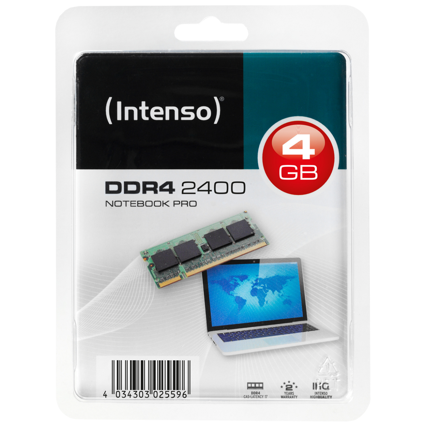 Intenso DDR4 SO-DIMM 4GB RAM memorija za laptop, 2400MHz, CL17
