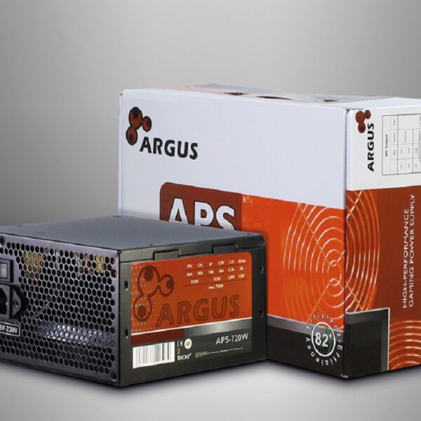 Inter-tech PSU Argus APS-720W napojna jedinica sa crnim kučištem i 12cm ventilatorom
