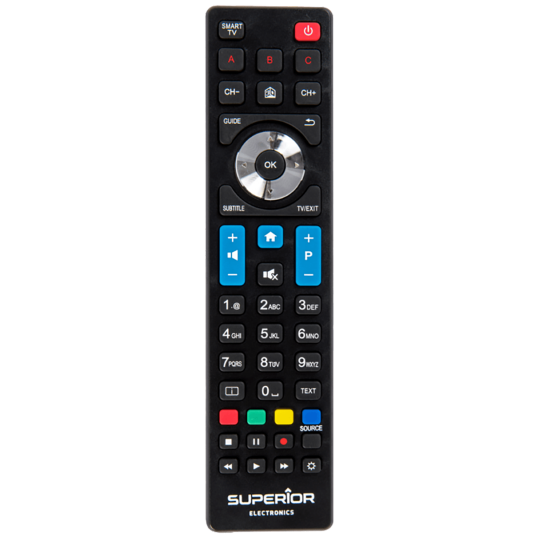 Superior daljinski upravljač za Philips TV prijemnike sa crnim dizajnom i ergonomskim dugmićima