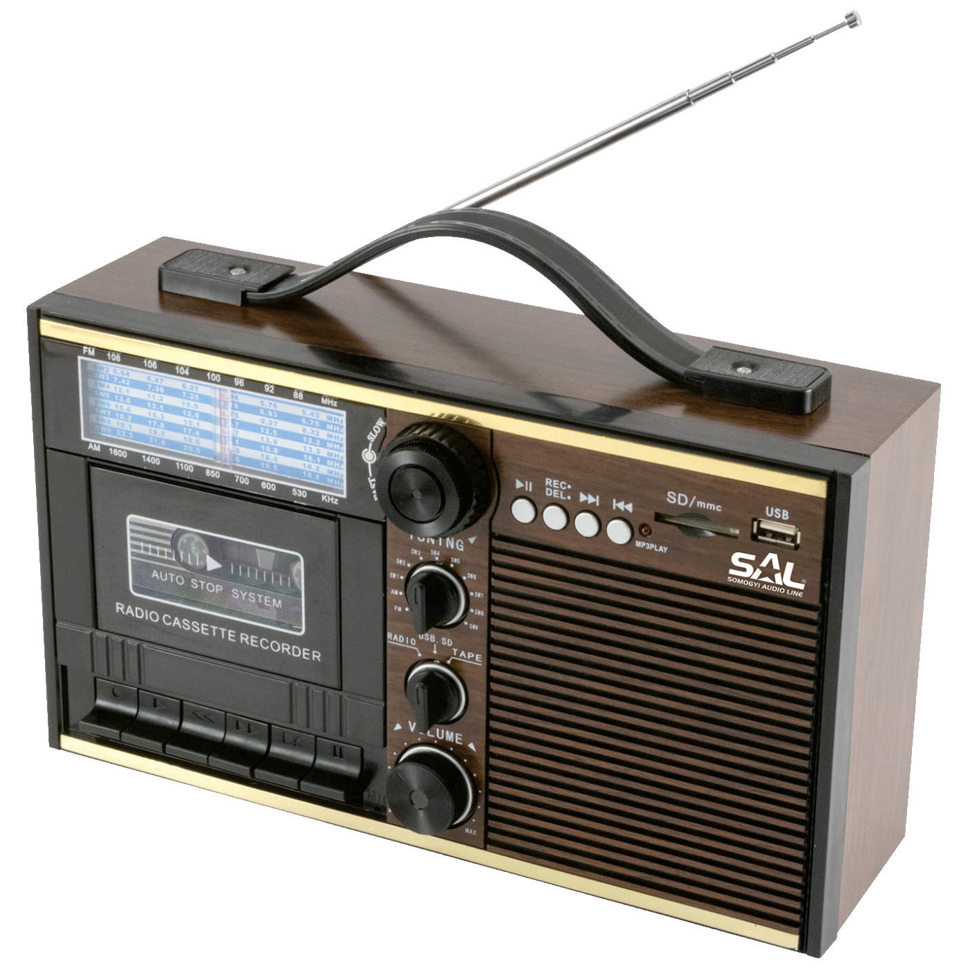 SAL RRT 11B retro radio kazete prijemnik sa kasetofonom i USB ulazom
