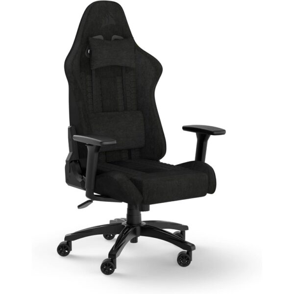 Crna Corsair TC100 gaming stolica sa tkaninskim sedištem i naslonom za glavu