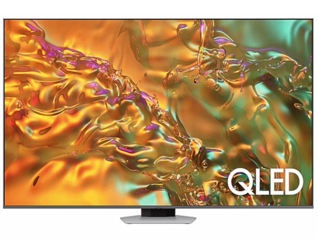 Samsung 65" Q80D QLED 4K Smart TV u srebrnoj boji sa modernim dizajnom i daljinskim upravljačem