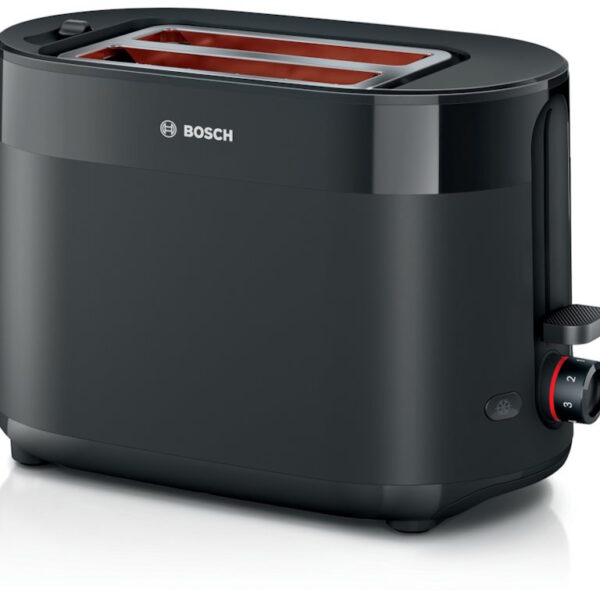 BOSCH Toster MyMoment TAT2M123, crni, sa dve kriške i snagom 800-950 W